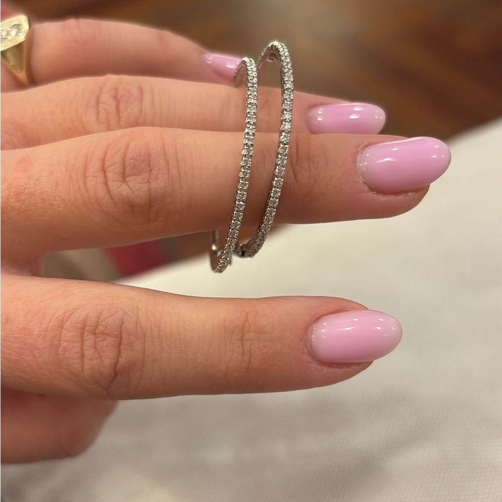 Diamond hoop earrings